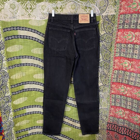 Vintage 1999 Black Denim Levis 512 Jeans Size 9 JR - Picture 9 of 16